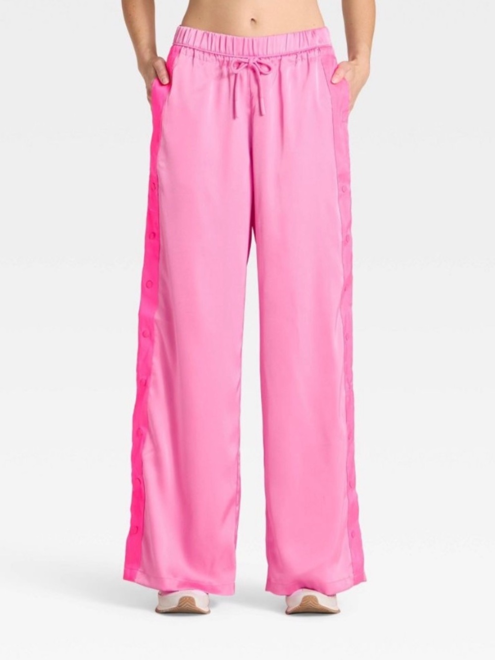 Women's Low-Rise Satin Tear Away Track Pants - JoyLab
